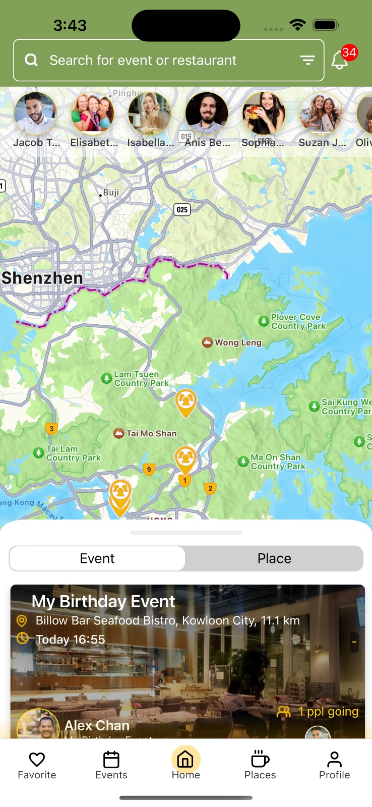 Discover Events Screenshot